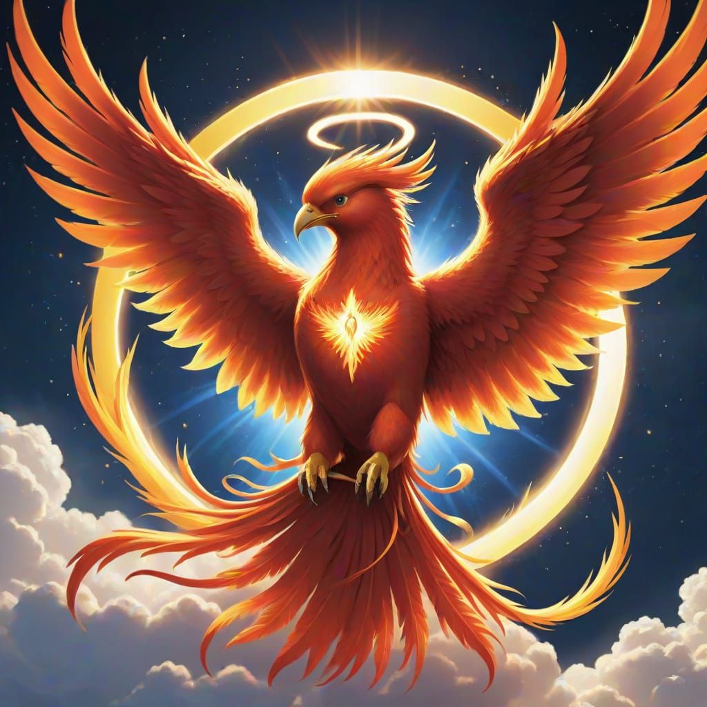 Phoenix with halo