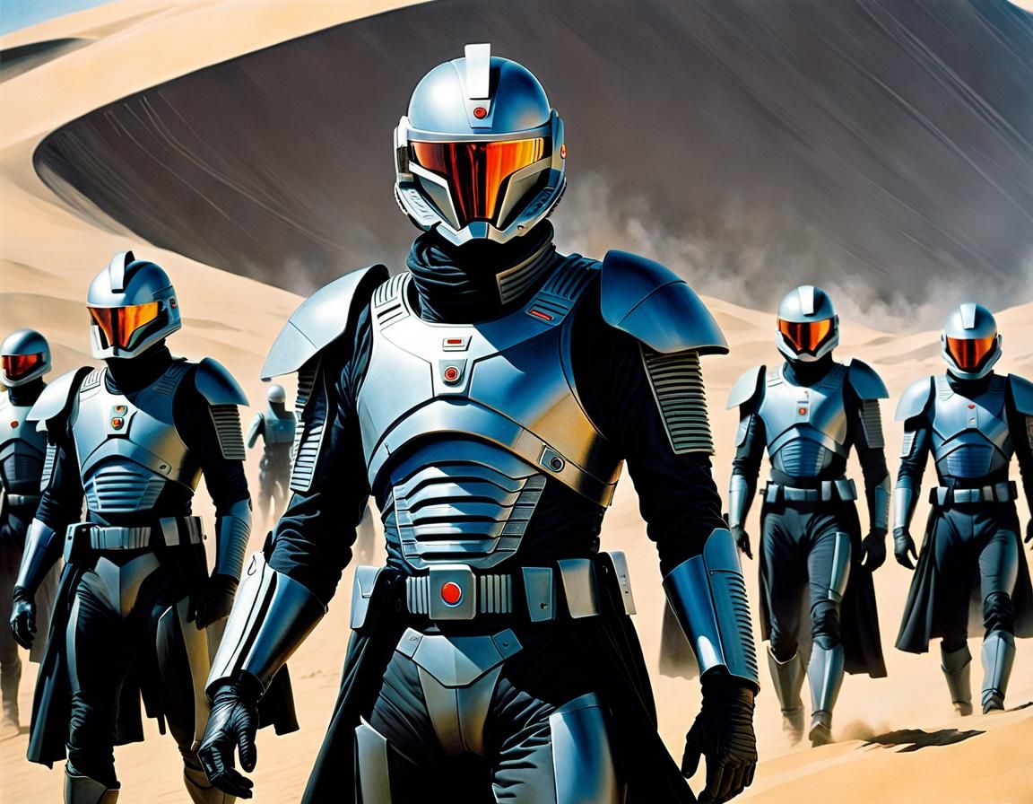 Dune Sardaukar Warriors in Hyperrealistic Style