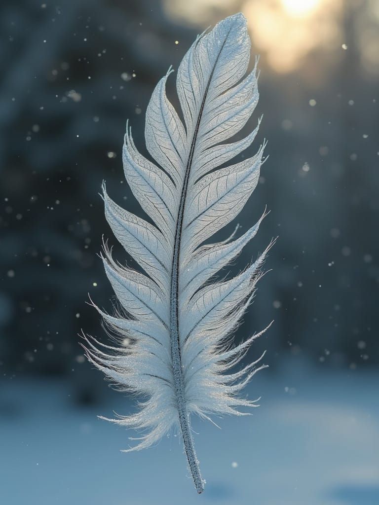 Ethereal Wings Emerge from a Single Snowflake