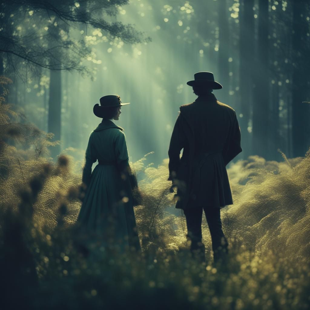 Cinematic Film Still Captures Romantic Moment