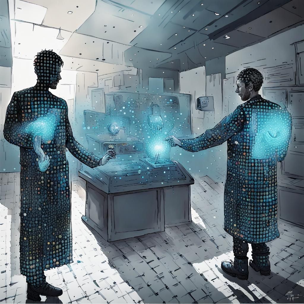 Surreal Transformation: Abstract Art with Decay Elements