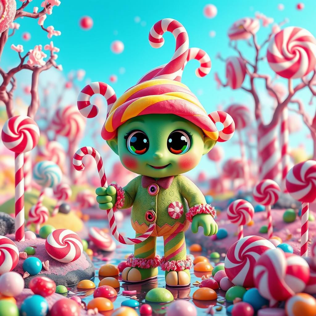 Whimsical Candyland with "YALPIDUL" in Digital Illustration ...