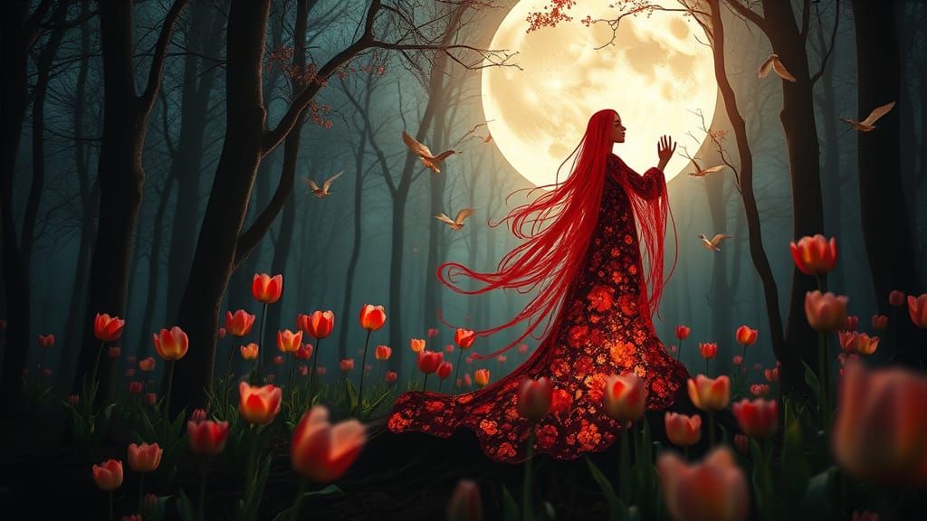 Ethereal Goddesses Emerge from the Whispering Forest