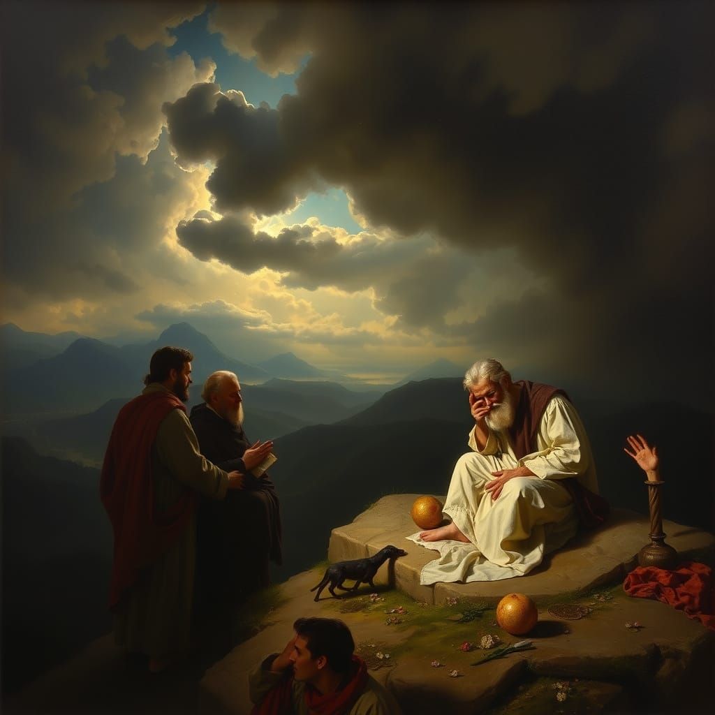 Christ's Sermon on the Mount in Dramatic Chiaroscuro