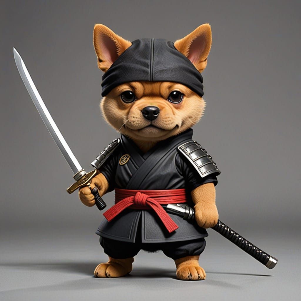 Stealthy Canine Samurai