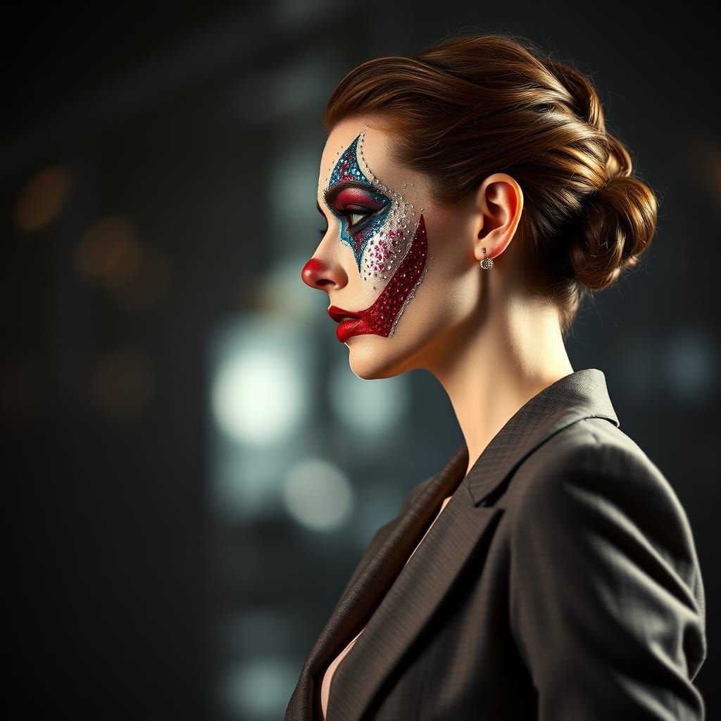 Dramatic Glamour Portrait in Cinematic Style