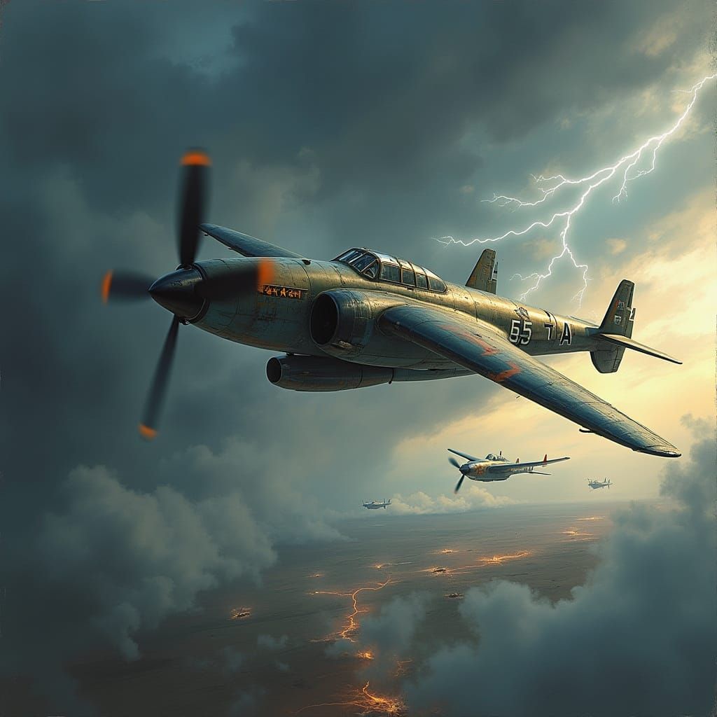 Rocket-Powered Interceptor Aircraft Soars Through Stormy Ski...