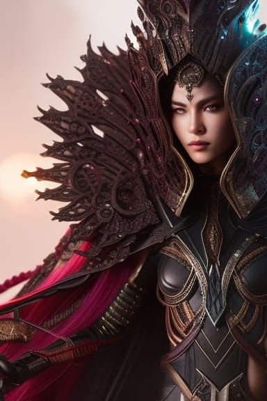 Fierce Matrix Assassin in Jewel Armour Portrait