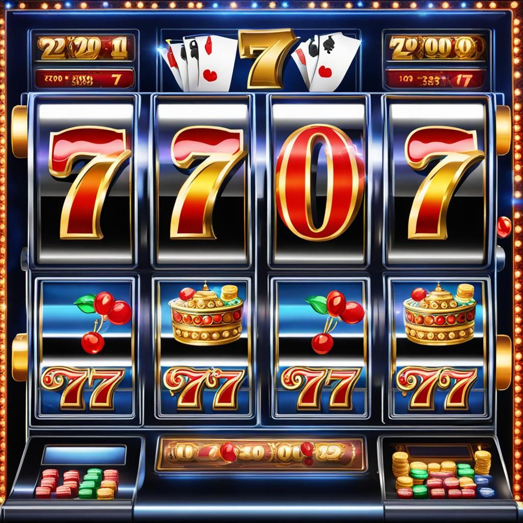 Jackpot! Winning 777s on a Slot Machine