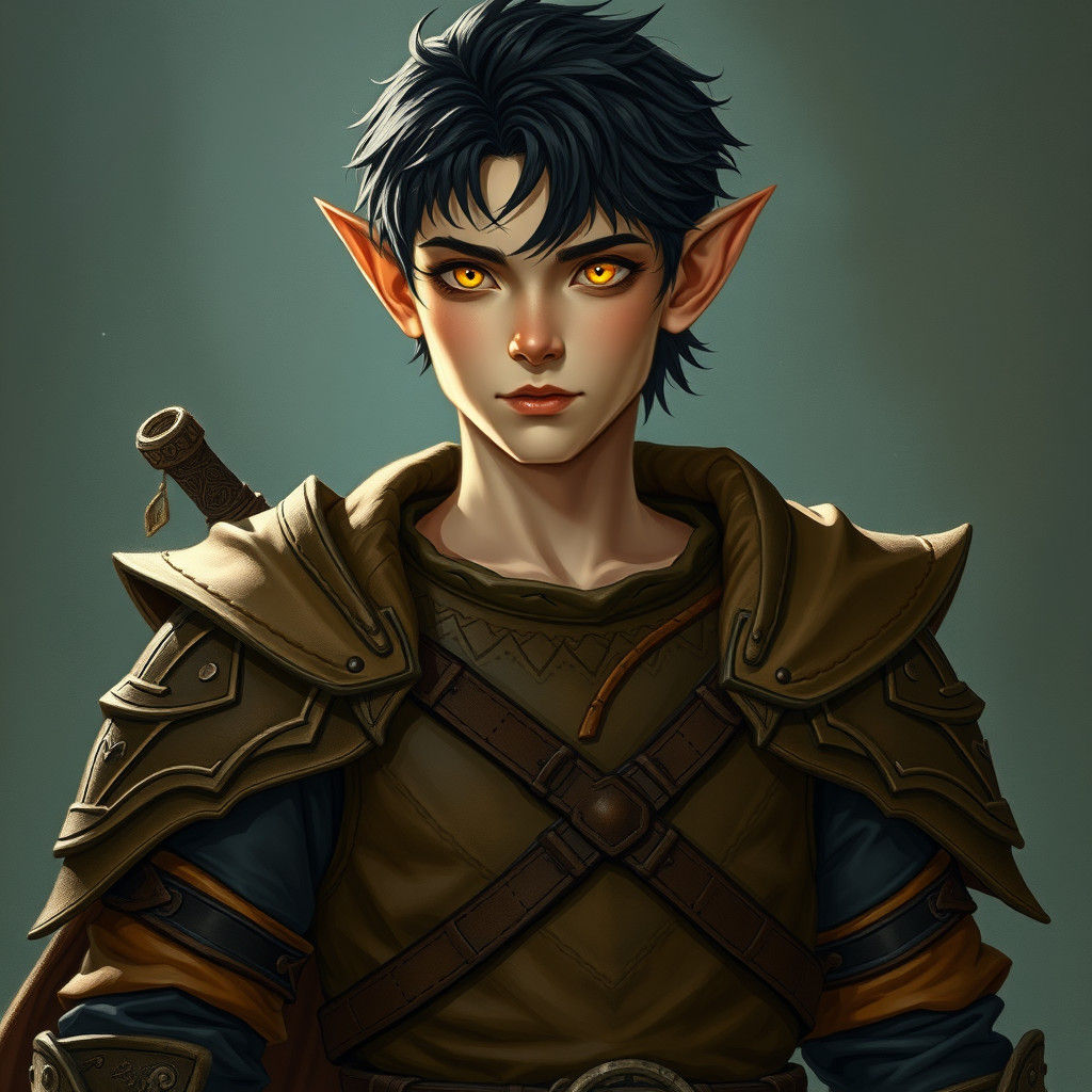 Elven Hero in Earth-Toned Armor