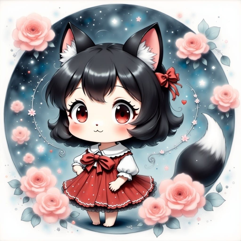 Anime Style Tanuki Key Visual