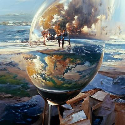 Harmonious World in Oil Painting Style
