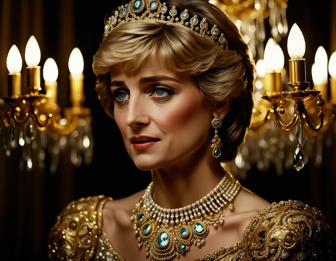 Royal Portrait in Klimt's Glamorous Style