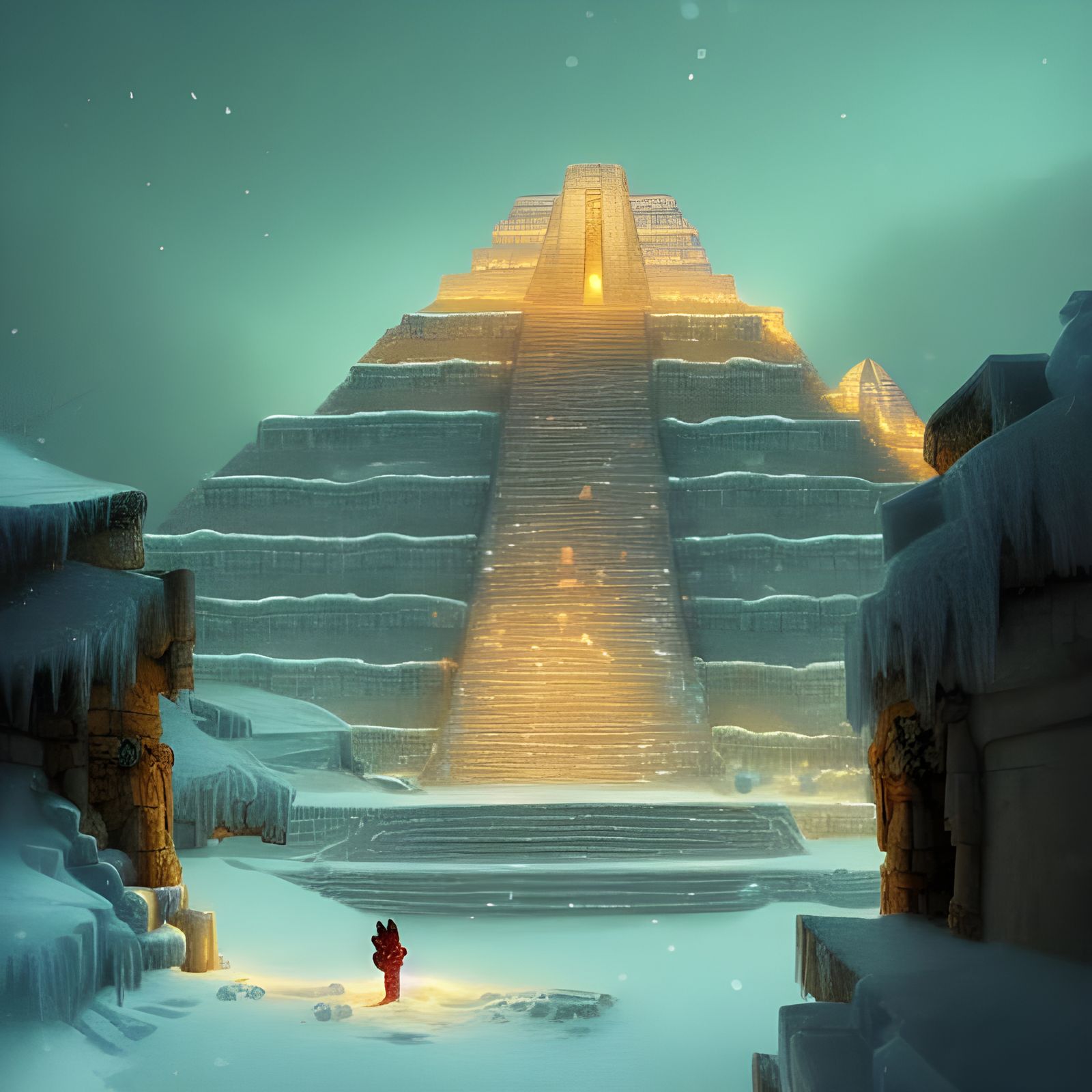 Frozen Mayan Pyramids in Ice Age Mexico