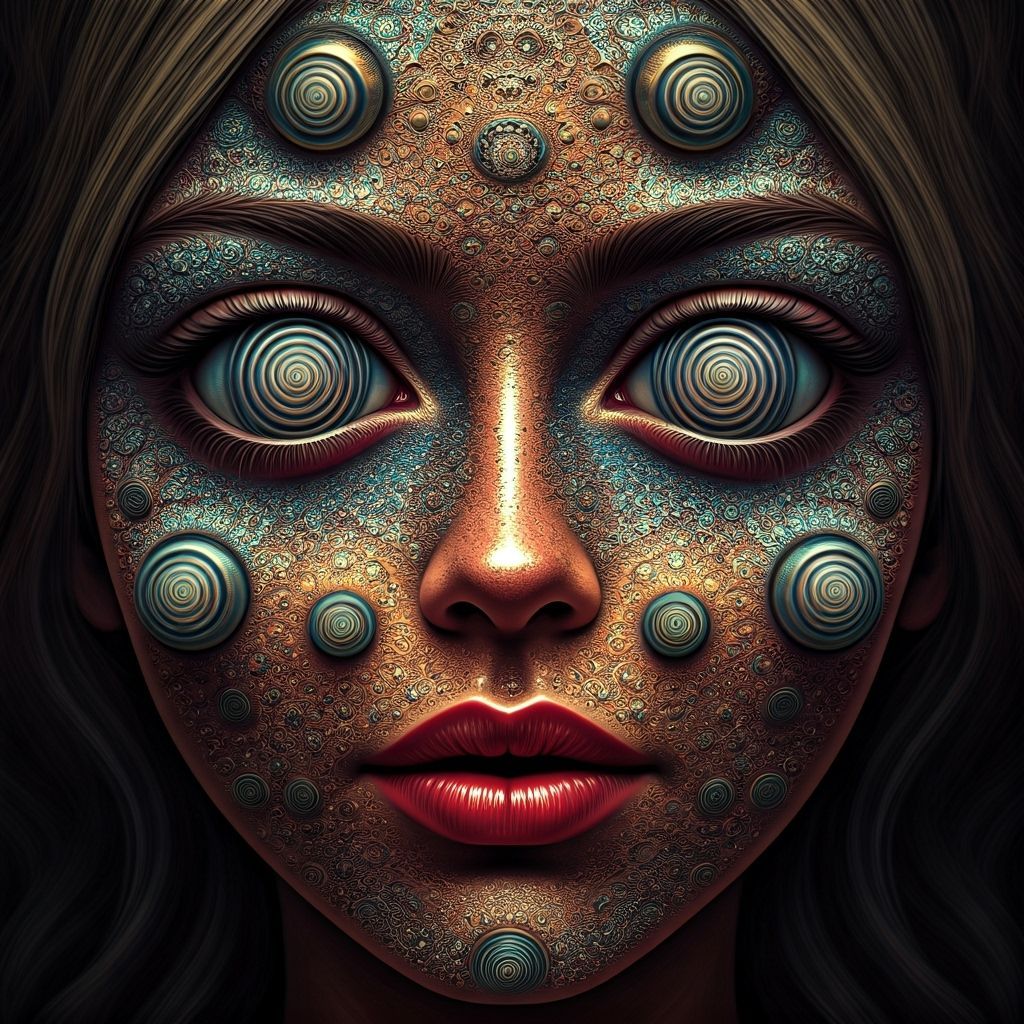 Fractal Faces in Dreamlike Digital Art
