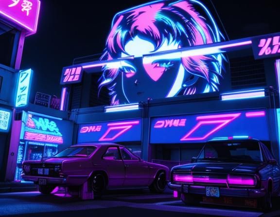 Anime Synthwave: Neon Retro Dreamscape