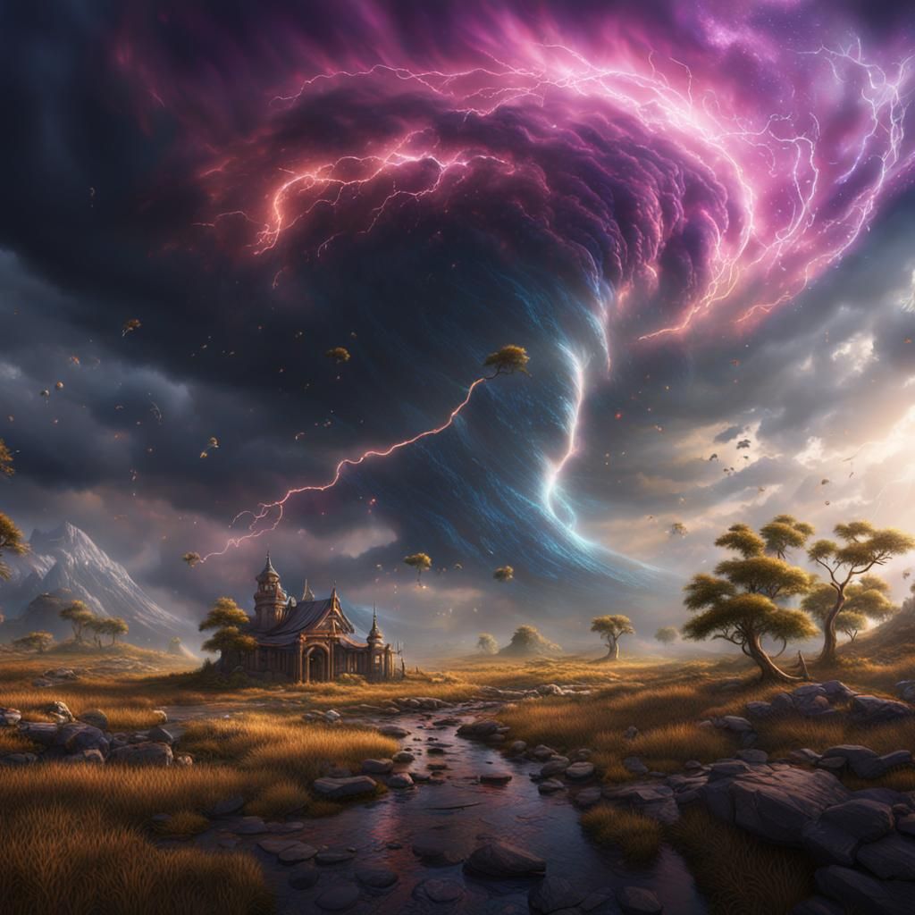 Fantastical Sparkling Tornado Concept Art