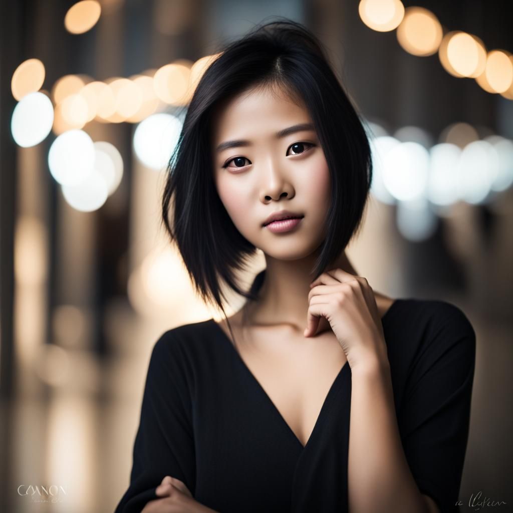 Asian Woman Portrait in Professional Photography Style