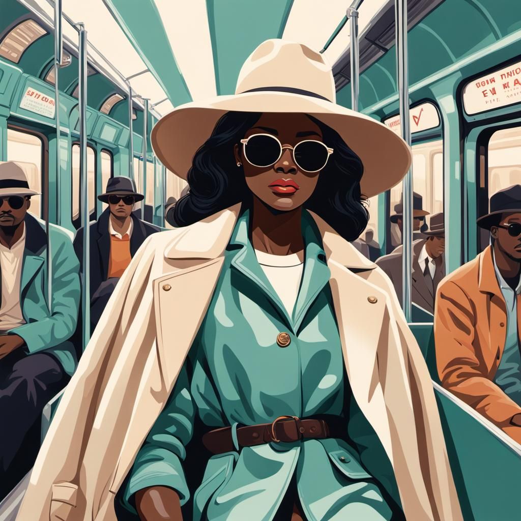 Vintage Subway: A Stylized Retro Illustration