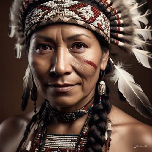 Powerful Wyandot Woman Portraits in Traditional Jewelry