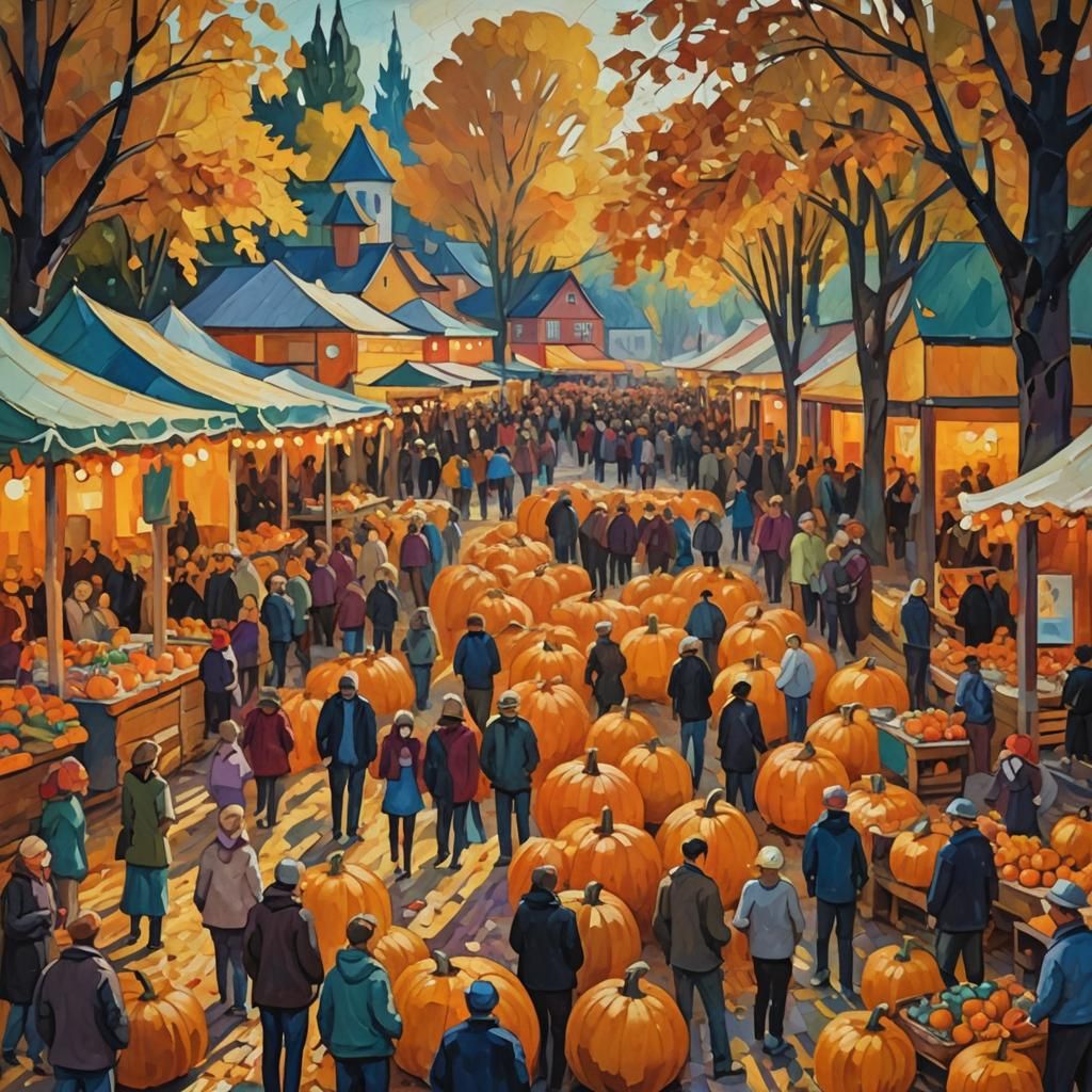 Pumpkin Festival: Neo-Impressionistic Friends Gather