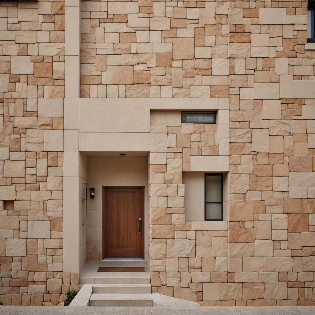 Modern Minimalist House with Stone Accents