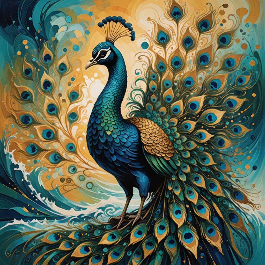 Surreal Sailing Ship in Vibrant Abstract Art