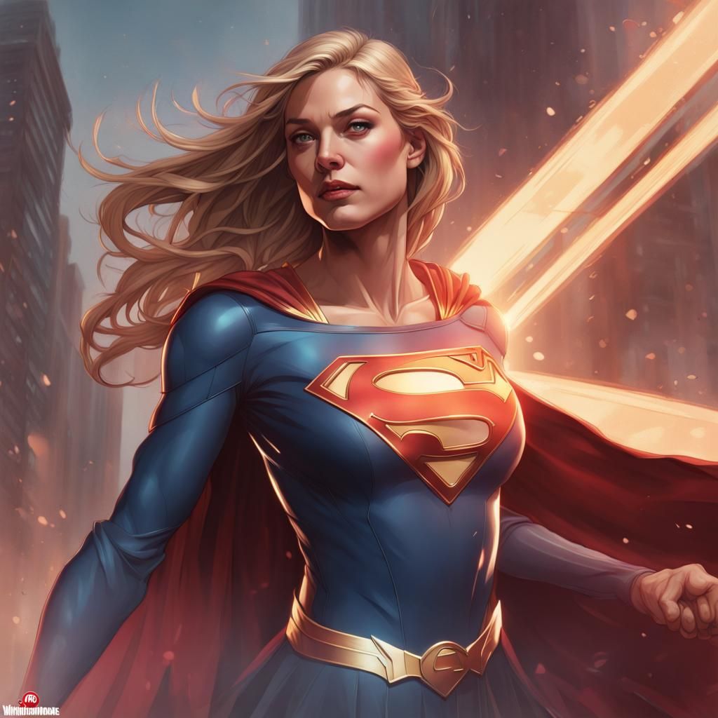 Hyperdetailed Supergirl Portrait in Dynamic Lighting