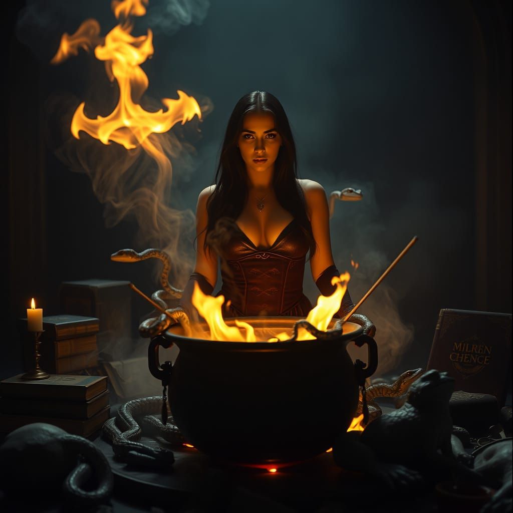 Medieval Alchemist in Cinematic Dark Fantasy Style