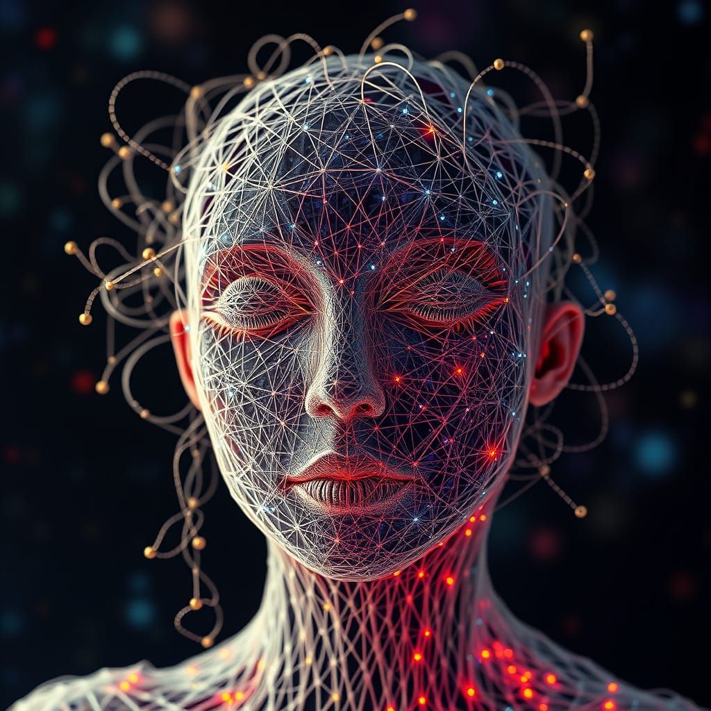 Serene Astral Cosmic Threads in 8k Holographic Style