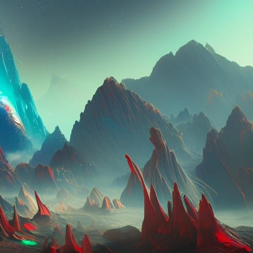 Fantastical Space Candy in Detailed Digital Art