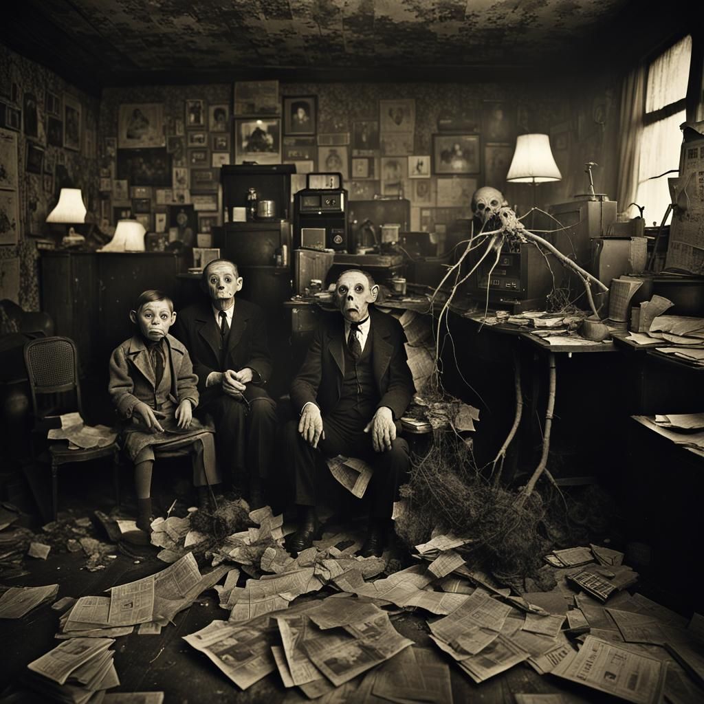 Eerie Portrait in Diane Arbus Photography Style