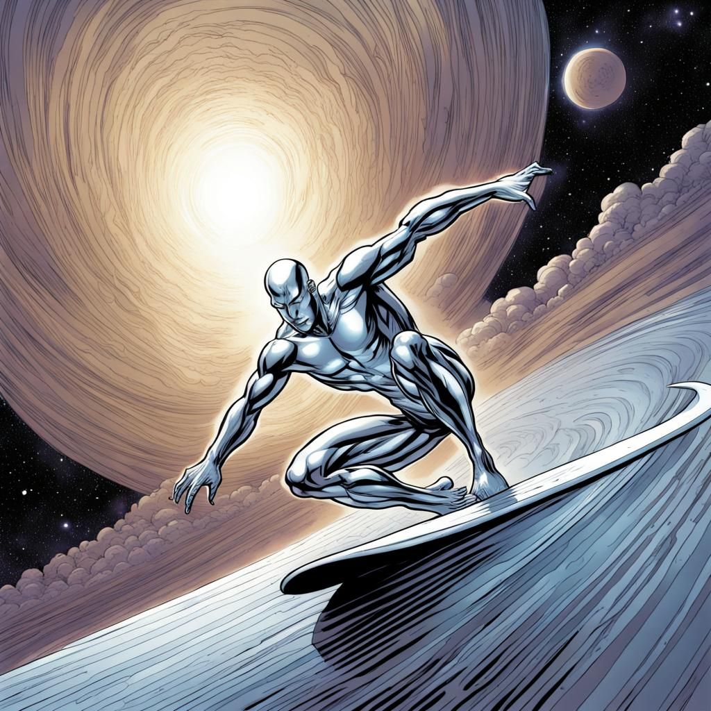 Silver Surfer Comic Book Art by Brooks and Mumford