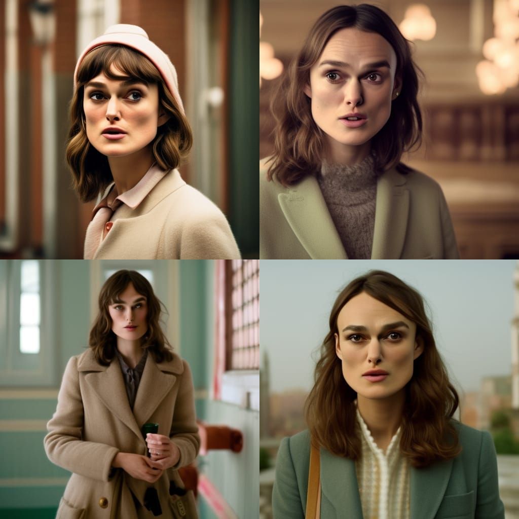 Keira Knightley in Wes Anderson Style Photo