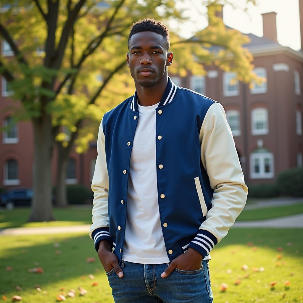 Confident Young Man on Boston University Campus