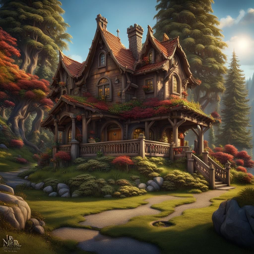 Mel's Cabin in Murdo Frazer Park as Matte Painting