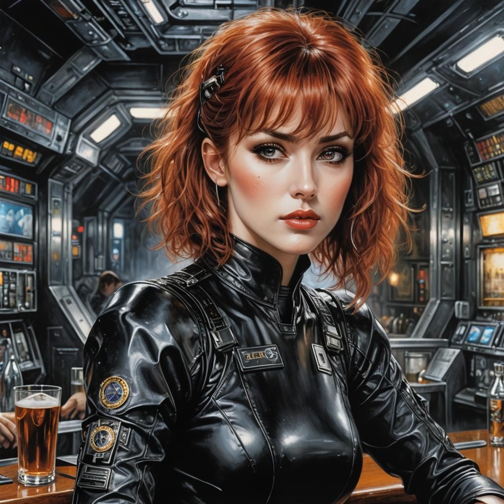 Patricia Tallman as Lyta Alexander, Luis Royo Portrait