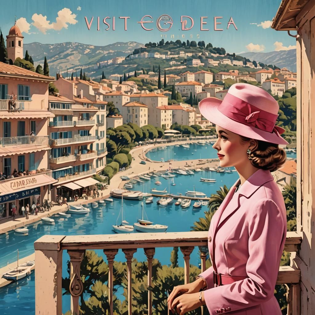 Vintage Travel Poster of Cote D'Azur, France