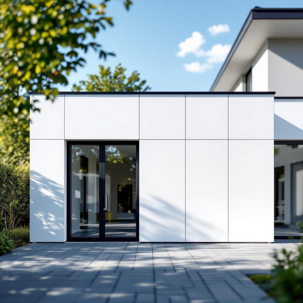 Modern Building Facade in Professional Photography Style