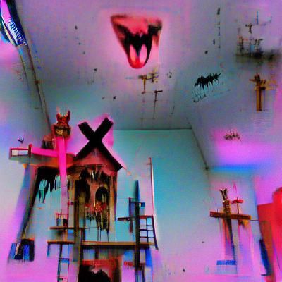 Unsettling Church Interior: A Liminal Fever Dream