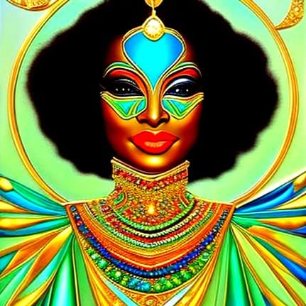 Diana Ross as Art Nouveau Egyptian Queen