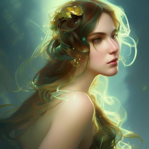 Girl with Emerald Eyes: Hyperdetailed Portrait