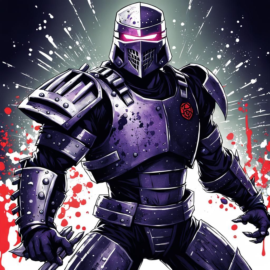 Shredder TMNT in Anime Style