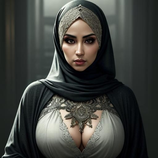 Hyperrealistic Portrait of a Hijab-Wearing Teacher