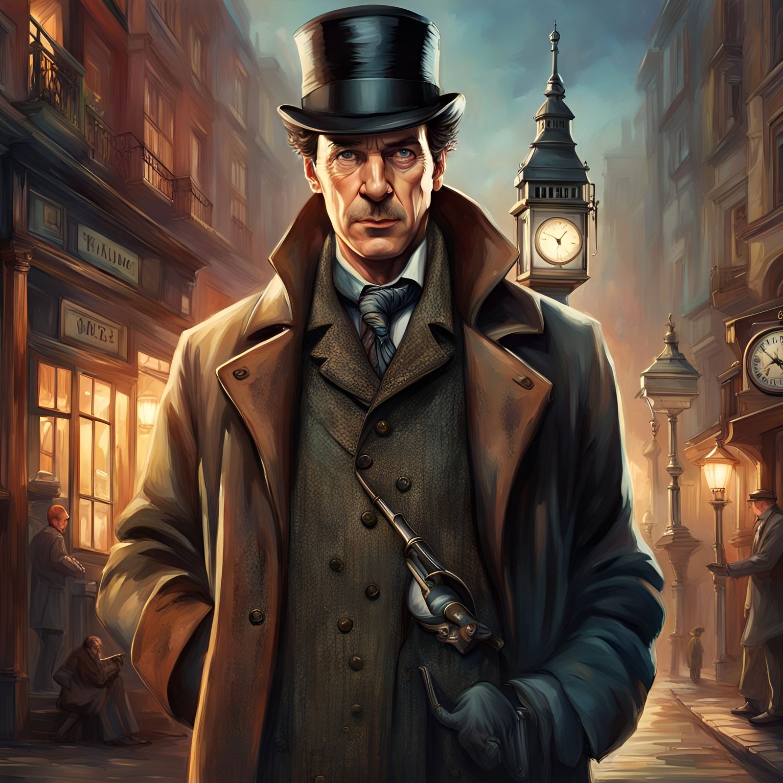 Sherlock Holmes Portrait: Hyperrealistic Concept Art
