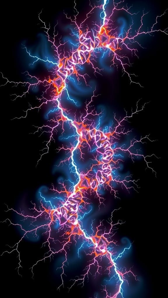 Electric Fractal Storm Unfolds in Vivid Hyper-Realism