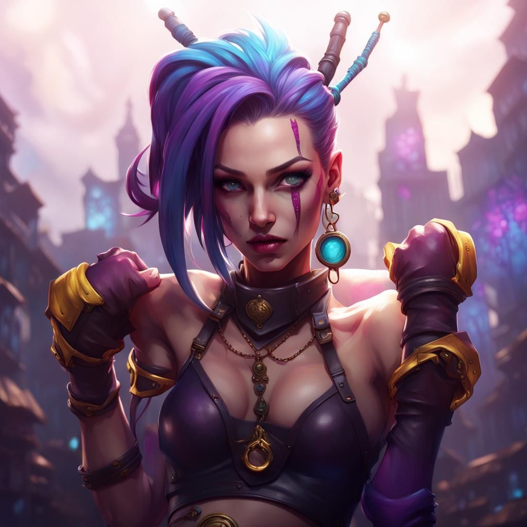 Jinx from League of Legends: Dark Fantasy Art