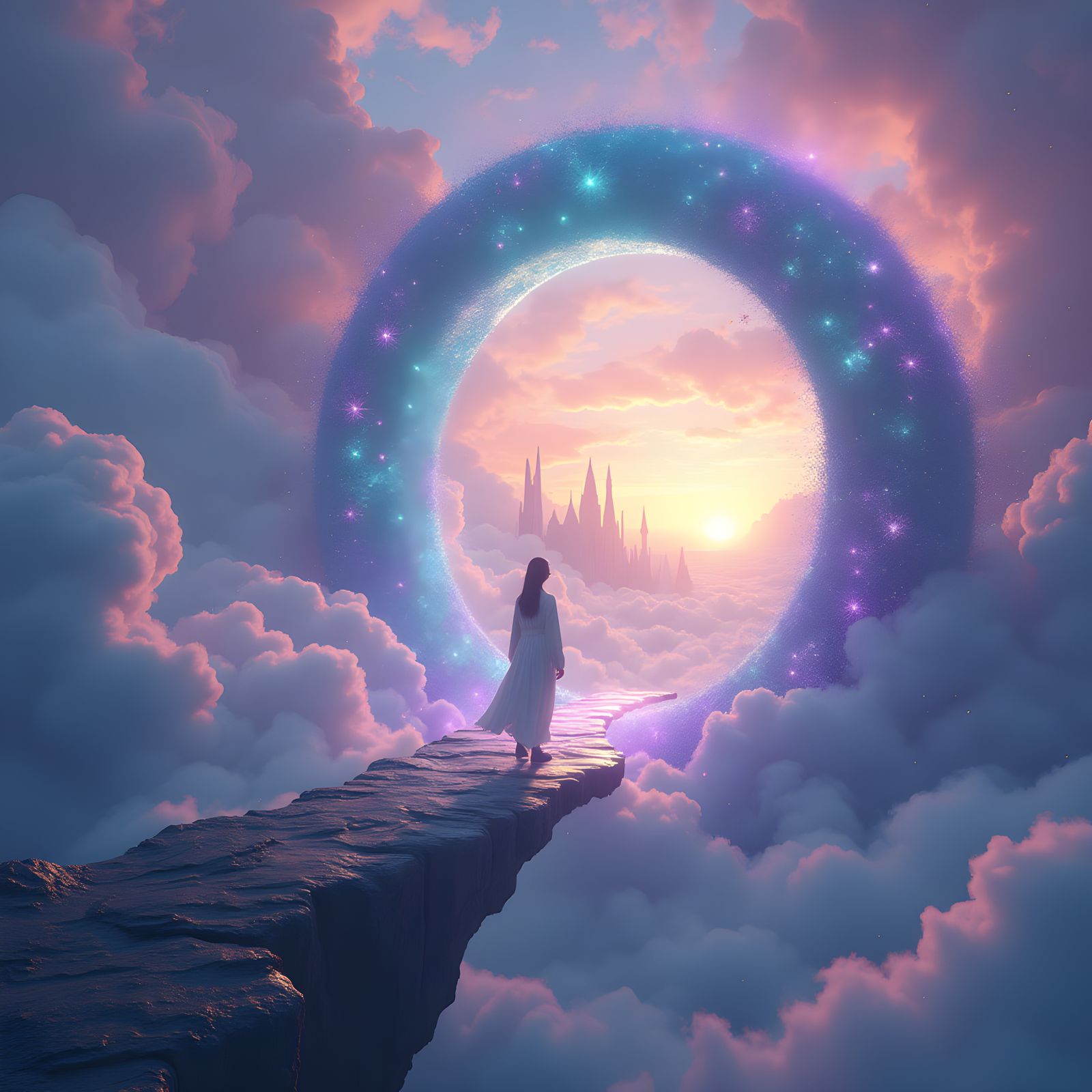 Stepping into Infinity: Detailed Fantasy Concept Art