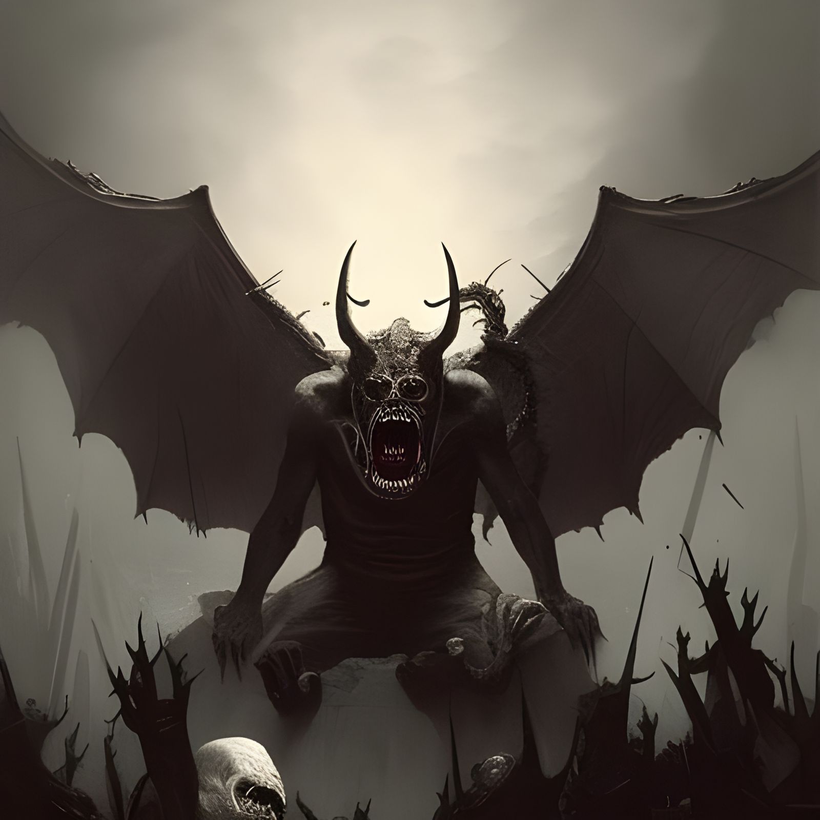 Horrific Glutenous Demon with Razor Teeth