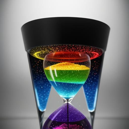 Rainbow Hourglass in Professional Photography Style
